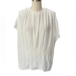 VINTAGE LATC White blouse with shoulder pads Size 8